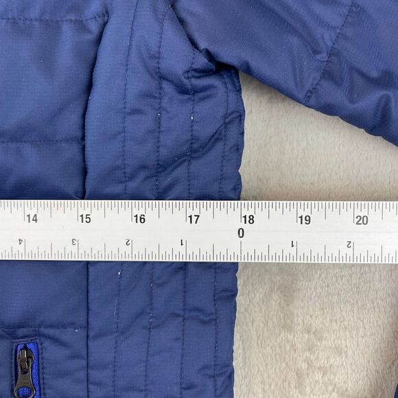 Marmot Jacket Big Kids Small Navy Blue Puffer Full Zip Mock Neck Zip Pockets - Picture 10 of 13